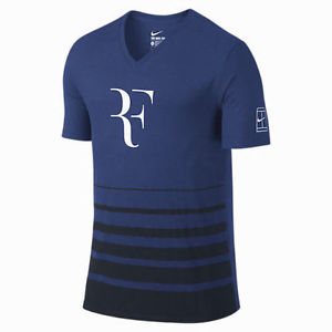 NIKECOURT PREMIER RF MEN'S T-SHIRT Blue (S M XL) 777865-455 NWT Federer $40