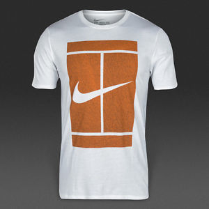 NIKECOURT LOGO MEN'S TENNIS T-SHIRT White (XL 2XL) Nadal NWT Federer