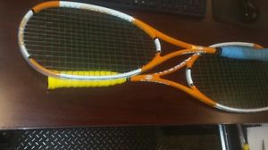Set of 2 Harrow squash racquets, nano 21 vibe orange and white..euc