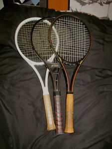 LOT 3 SERIES 90 PRINCE RACQUETS *GRAPHITE FINALIST, SPECTRUM COMP, METAL PRO*