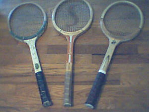 3 Vintage Tennis Racquets Spalding Poncho Gonzales Rosie Casals Slazenger Medium