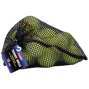 Unique 18-Pack Mesh Bag of Pressureless Tennis Balls