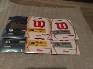 WILSON NXT POWER AND DURAMAX TENNIS STRING ; W/ 2 LUXILLON 125 ALU ROUGH SETS