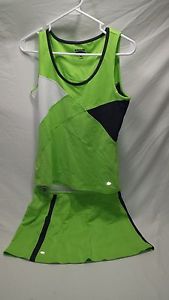 Bolle High Performance 2 Piece Tennis set ladies small Green skort