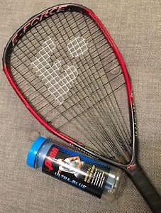 E-FORCE Warhead Racquetball Racquet + PENN Ultra Blue Racquetballs