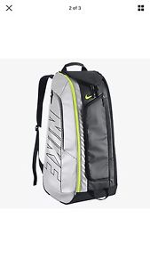 Nike Court Tech 1 Tennis Bag - Black, Volt, Silver MSRP $150!