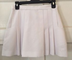 VINTAGE FILA WOMENS LADIES White POLYESTER TENNIS SKIRT SIZE 6