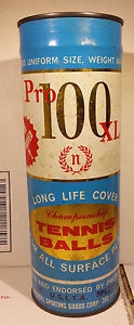 Vintage National Pro100XL Tennis Balls Unopened Can Key Wind England Advertising