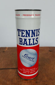 Antique Vtg NOS New Sealed Tennis Court Balls Made in England Tin Can Metal
