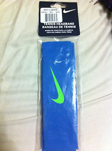 BNWT NIKE Mens Unisex Tennis Headband Bandana Nadal Blue/Green 646191-453