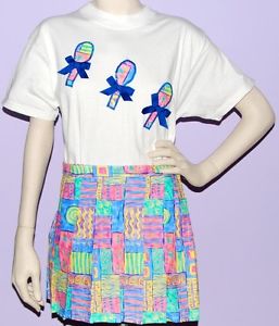 GIRLS TENNIS OUTFIT (ADJUSTABLE WRAP SKIRT & COORDINATING TOP (XL)