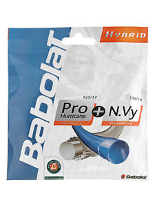 Babolat Hybrid Pro Hurricane 17+N.VY16 String, Blue/Natural, PACK OF 3, NWT