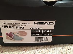 NWB HEAD Nitro Pro Tennis Shoes, Purple & Acqua, Womens 8.5