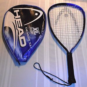 HEAD  Demon XL  Racquetball Racquet   3 5/8 Blue / Black Light weight  W / Cover