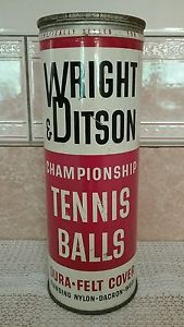 Vtg 30s Wright & Ditson Championship Tennis Balls Original Can Advertising RARE