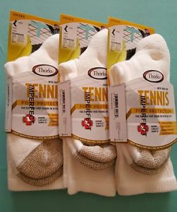 Thorlo 3 Pair Crew Heavyweight Tennis Socks Large 9-12.5