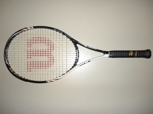 WILSON BLX BLADE TEAM GOLD 104  TENNIS RACQUET 4 3/8  (NEW STRINGS)