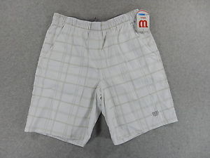 NWT Wilson Rush 10 Polyester Tennis Shorts (Mens Medium) White