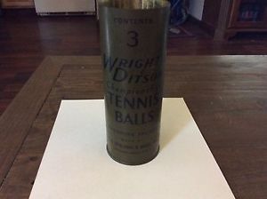 VINTAGE WRIGHT AND DITSON CHAMPIONSHIP TENNIS BALLS GREEN CAN