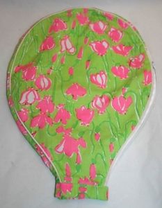 Vintage Lilly Pulitzer Lined Tennis Racquet Cover