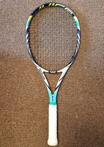 Wilson Juice 100 Tennis Racquet 4-1/2 Grip Fresh Babolat RPM Blast Strings