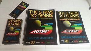 The 5 Keys To Tennis set - 1992 - Nick Bollettieri - 2 books and VHS tape - rare