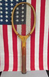 Vintage Wright & Ditson Wood Tennis Racquet All American Antique Great Display!