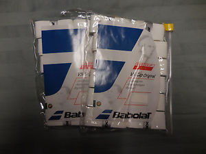 **NEW** LOT OF 2 TWELVE PACKS BABOLAT VS GRIP ORIGINAL OVERGRIP (WHITE) 24 TOTAL