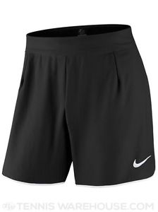 NEW NIKE FLEX ACE PREMIER 7" MEN TENNIS SHORTS BLACK SIZE LARGE 729399 $80