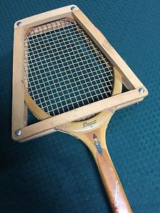 Vintage Wooden Slazenger Tennis Racquet With Frame