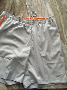 Nike Federer Men's Tennis Shorts Nadal XL New NWT Gray Orange Gladiator 9"