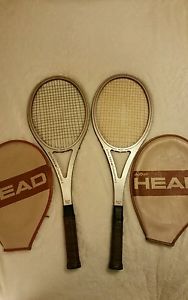 *2*- AMF HEAD Arthur Ashe Competition #2 rackets with covers.