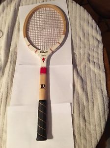 Wilson Crest Vintage Wood Tennis Racquet  4 3/8  - Beautiful Estate Find