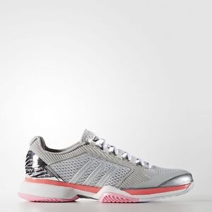 ADIDAS WOMEN'S STELLA MCCARTNEY BARRICADE SHOE AQ2379 SILVER/WHITE