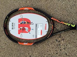 wilson burn team 100 tennis racquet, 2016 model, 3/8 grip, unstrung, no cover