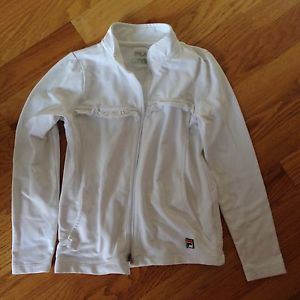 FILA White Tennis Warmup Jacket -Girls Size S / 7 - EUC