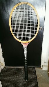 RARE 1970'S DONNAY ALLWOOD HUGE DISPLAY TENNIS RACQUET ALMOST 5 FEET TALL BJORN