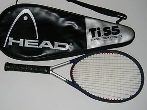 HEAD Ti.S5 TITANIUM TENNIS RACQUET WITH CASE XTRA LONG 27 3/4" - 4 1/2"