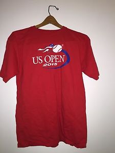 Usta USA Open 2015 Red Men's T Shirt Size Medium Murray Nadal Federer