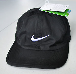 NEW NIKE Black  YOUTH Unisex  Golf  Cap DRI-FIT Tennis Hat Featherlight