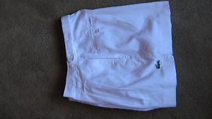 VINTAGE LADIES IZOD LACOSTE WHITE SIZE 10 TENNIS SHORTS