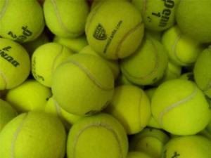 20 Dead Used TENNIS BALLS Serving Dogs toys dog play fetch games sports walkers