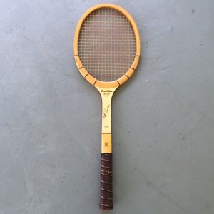 Cliff Drysdale Kawasaki Autograph Vintage Tennis Racket Wood 4 1/2"