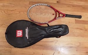 Wilson 5.6 Hyper Carbon Hammer Rollers Oversize Tennis Racquet 4 3/8 GUC