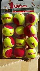 Wilson Starter Bulk Pack Stage 3 Felt. 72 Training Balls Free shipping