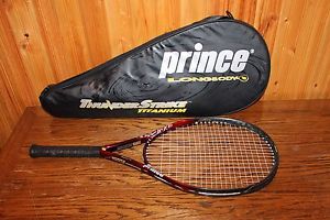 Prince Thunder Strike Titanium Longbody 125 OS Tennis Racquet 4 1/8" Grip wCase