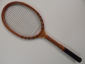 Vintage Wright-Ditson Tennis Racket Prize Cup Cane Construction Vari-Bow "NICE"