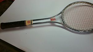 WILSON T3000 VINTAGE STEEL TENNIS RACQUET, ORIGINAL, 4 1/2" GRIP, USA Sports