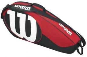 New Wilson Match II Tennis Racket Bag Red/Multicolor/Black, 3-Pack Free Shipping