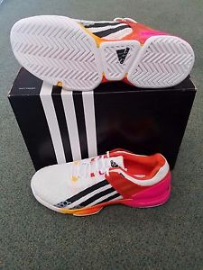 Adidas Adizero Ubersonic White/Orange/Pink Men's Shoe size 11  AF5788